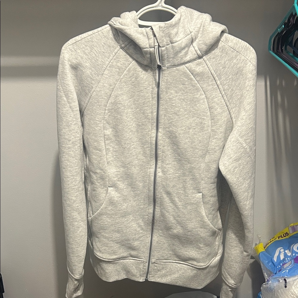 lululemon athletica Light Gray Full-Zip Hoodie
